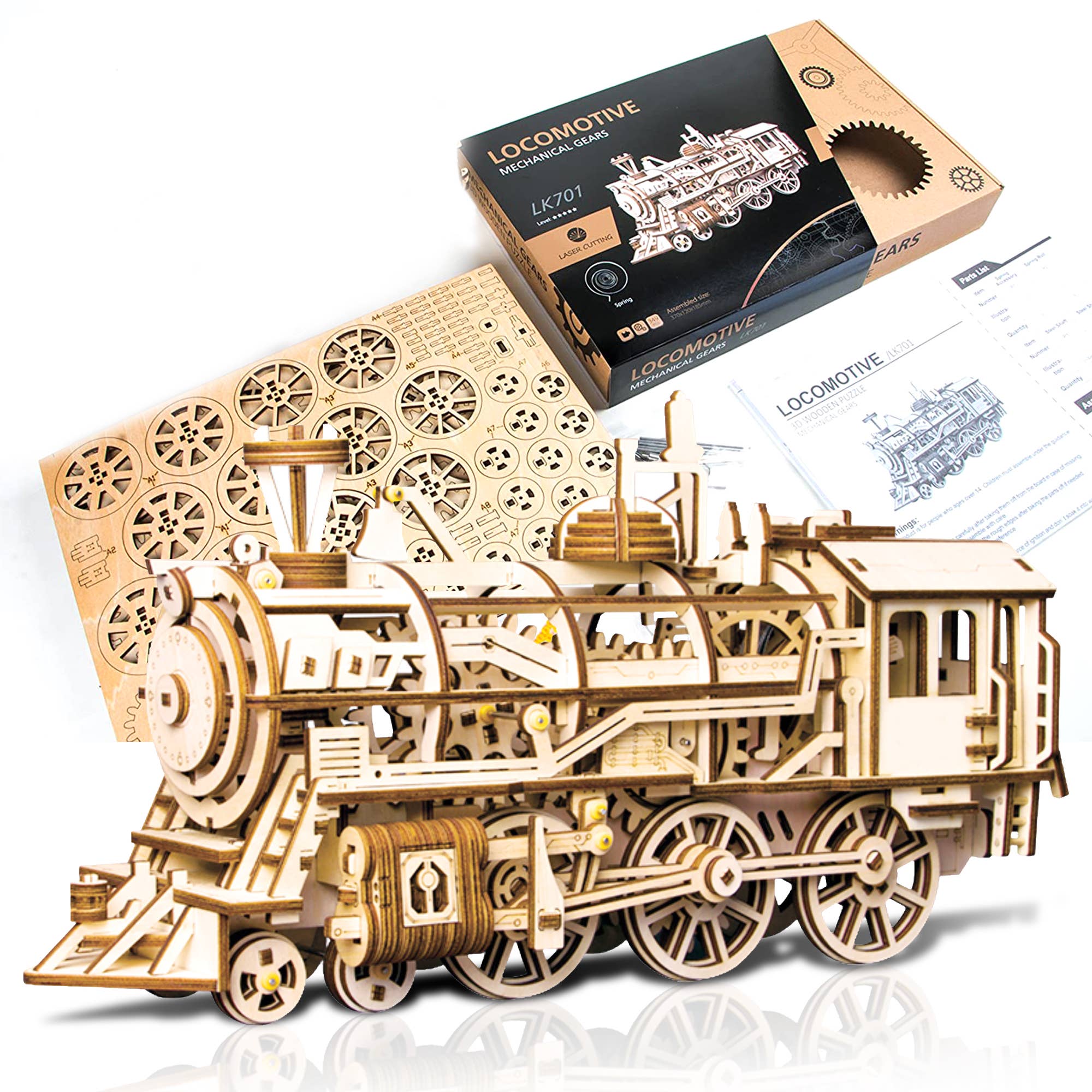 Diy wooden sales locomotive lk701